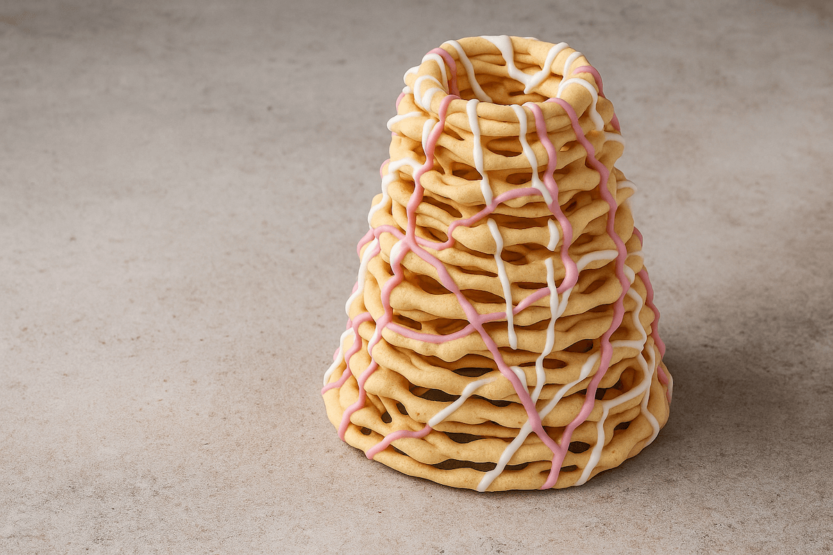 Swedish spit cake (spettekaka) - traditional cylindrical cake from Skåne