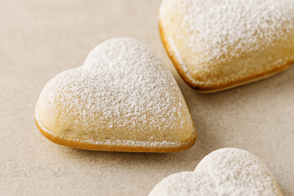 Swedish vanilla heart cookies (vaniljhjärtan) - delicate and romantic